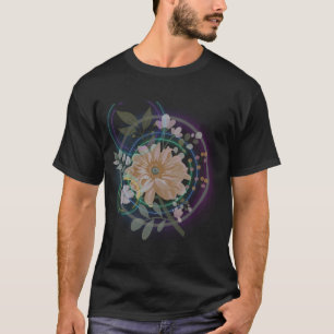 ネオン ポストカード ネオン 印刷 花 Tシャツ