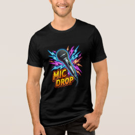 ネオン マイクドロップ ライブミュージック エナジー トライブレンドＴシャツ