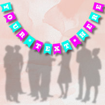 ネオン マゼンタとターコイズの無地 | オーダーメイド