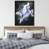 ネオン・ユニコーン キャンバスプリント (インサイチュ (寝室))