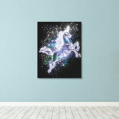 ネオン・ユニコーン キャンバスプリント (インサイチュ (ウッドフロア))
