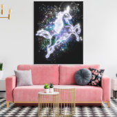 ネオン・ユニコーン キャンバスプリント (インサイチュ (リビング))