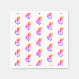 ネオン ユニコーン スタンダードカクテルナプキン