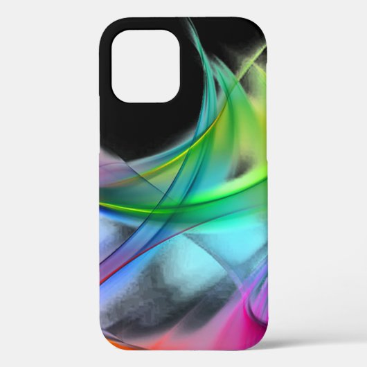 ネオン・レインボー・アブストラクト デザイン Case-Mate iPhoneケース (裏面)