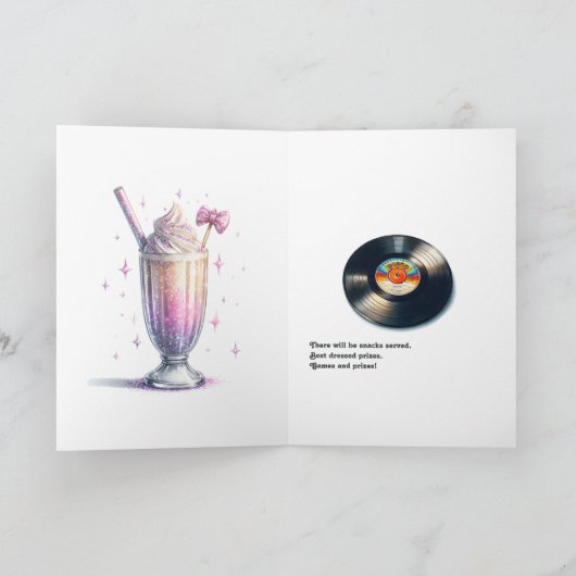 ネオン「レッスディスコ」バースデーパーティー 招待状 (内部)