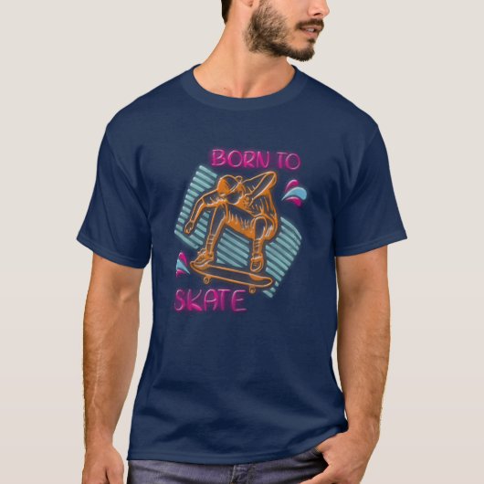 ネオン レトロ女子 Tシャツ (正面)