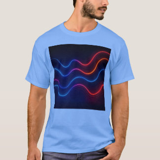 ネオン レトロ ウェーブ パターン ボーイ Tシャツ
