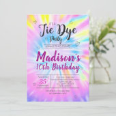 ネオン ローラー スケートの誕生日招待状 招待状 (スタンド正面)