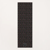 ネオン・ワイルドフラワーオンブラックモノグラムの、 ヨガマット (正面)