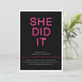 ネオン – 彼女は卒業パーティー招待状した 招待状 (スタンド正面)