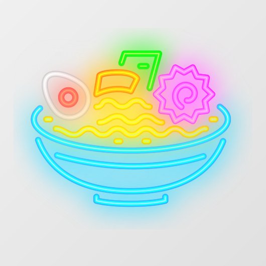 ネオン 日本のラーメン屋さん ウィンドウサイン (シート)