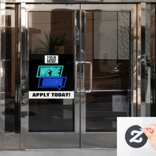 ネオン 本日募集中 当社は採用中 ウィンドウサイン (オフィスドア)