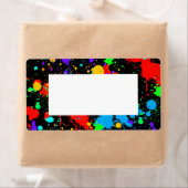 ネオン、絵を描（ばちゃばちゃ）跳ねる、カスタム ラベル (インサイチュ)