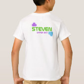 ネオン、緑、青、黄色のゲーマーTシャツでのゲーム Tシャツ (裏面)