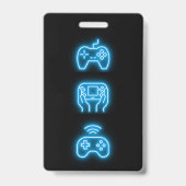 ネオン 誕生日 ビデオゲーム ご招待 バッジ (裏面)