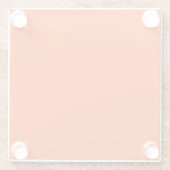 ネオン、鮮やかなオレンジ色のコーンホールセット ガラスコースター (裏面)