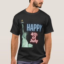 ネオン 7月4日 自由の女神 Tシャツ