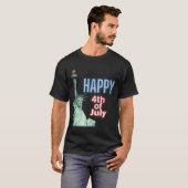 ネオン 7月4日 自由の女神 Tシャツ (正面フル)