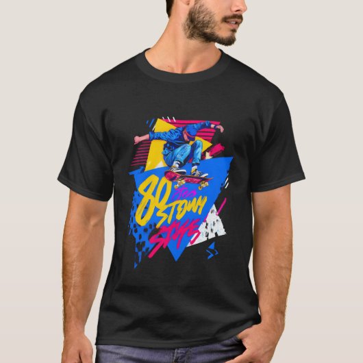 ネオン 80年代 スケート オデッセイ ビンテージ Tシャツ (正面)