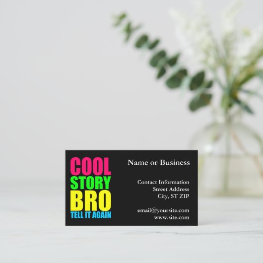 ネオン Cool Story Bro 名刺 (スタンド正面)
