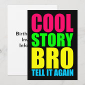 ネオン Cool Story Bro 招待状 (正面/裏面)