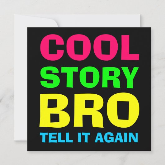 ネオン Cool Story Bro 招待状 (正面)