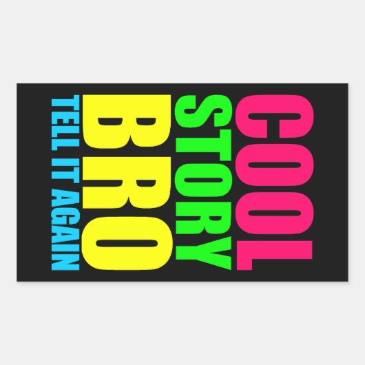 ネオン Cool Story Bro 長方形シール (正面)
