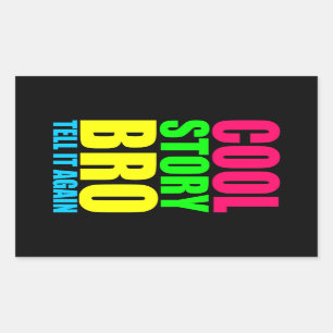 ネオン Cool Story Bro 長方形シール