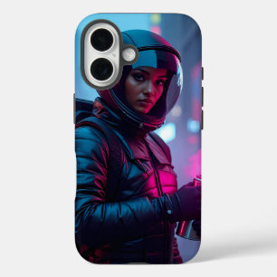 ネオン graffiti Astronaut iPhoneケース iPhone 16ケース