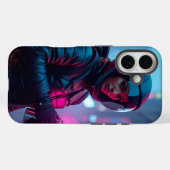 ネオン graffiti Astronaut iPhoneケース Case-Mate iPhoneケース (裏面 (横))