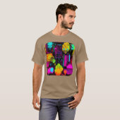 ネオン UV スタイル ビンテージ 80年代 レトロ 面白い Tシャツ (正面フル)