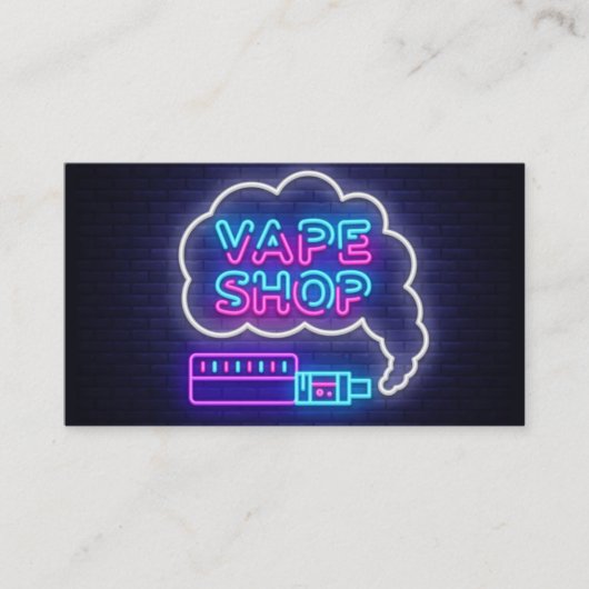 ネオン VAPE ショップ ビジネスカード (正面)