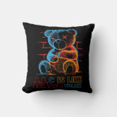 ネオンABCテディベア クッション (正面)