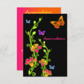 ネオンButtterflies及び花のエンクロージャカード エンクロージャーカード (正面/裏面)