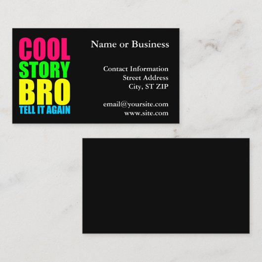 ネオンCool storyブロ 名刺 (正面/裏面)