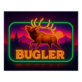 ネオンELKポスター ポスター