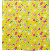 ネオンFRIENDS™アイコンパターン シャワーカーテン (正面)