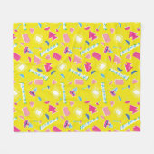 ネオンFRIENDS™アイコンパターン フリースブランケット (正面(横))