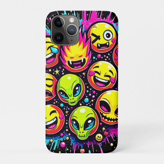 ネオンfunky絵文字ミックス Case-Mate iPhoneケース (裏)