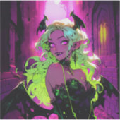 ネオンSUCCUBUSデーモンアニメガール シール (正面)