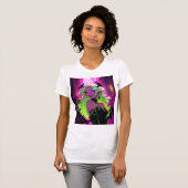 ネオンSUCCUBUSデーモンアニメガール Tシャツ (正面フル)