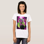 ネオンSUCCUBUSデーモンアニメガール Tシャツ (正面フル)