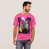 ネオンSUCCUBUSデーモンアニメガール Tシャツ (正面フル)