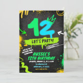 ネオンTweenGraffiti12歳の誕生日 招待状 (スタンド正面)