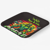 ネオンUFOがエリア51にホバー ペーパープレート (傾斜あり)