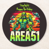 ネオンUFOがエリア51にホバー ラウンドペーパーコースター (正面)