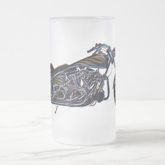 ネオンV対のオートバイのビールのジョッキ フロストグラスビールジョッキ (中央)