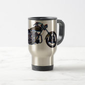 ネオンV対のオートバイのマグ トラベルマグ (正面右)