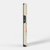 ネオ伝統スタイルのかわいい猫デザイン iPhoneケース (右側面)