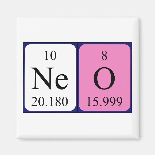 ネオ周期表名磁石 マグネット (正面)